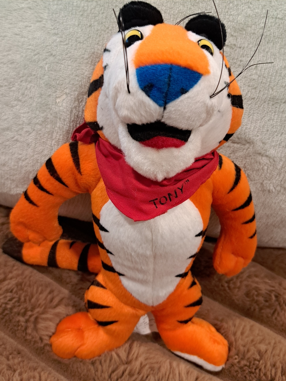 Vintage 1997 Kellogg’s Tony the Tiger Frosted Flakes 8” Plush Jointed Toy